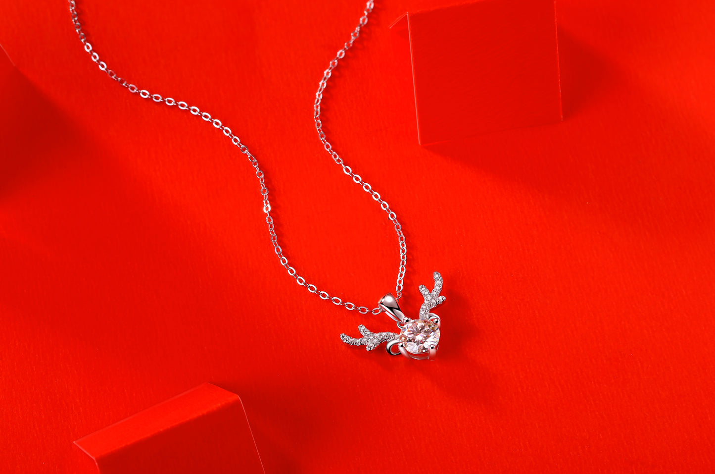 [TW] [#Link 62] Fly Heart Shape 1 Carat S925 Sterling Silver Mossanite Necklace