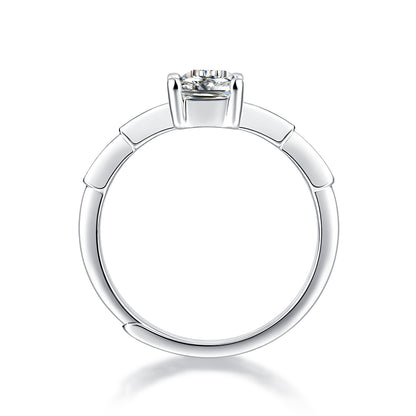 [TW] [NEW ARRIVAL][#Link 14] 1 Carat Emerald Cut  925 Sterling Silver Moissanite Ring