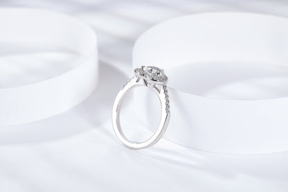 [TW] [NEW ARRIVAL][#Link 11] 1 Carat Heart Shape Double Moissanite Band 925 Sterling Silver Moissanite Ring