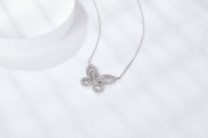 [TW] [#Link 61] Butterfly Shape S925 Sterling Silver Mossanite Necklace