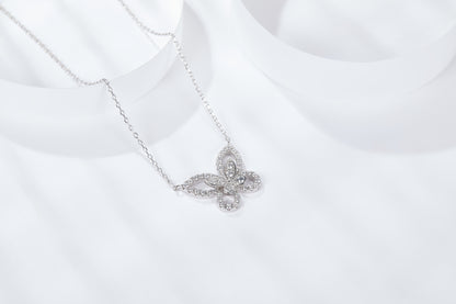 [TW] [#Link 61] Butterfly Shape S925 Sterling Silver Mossanite Necklace