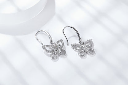 [TW] [#Link 74] Butterfly Shape S925 Sterling Silver Mossanite Earrings