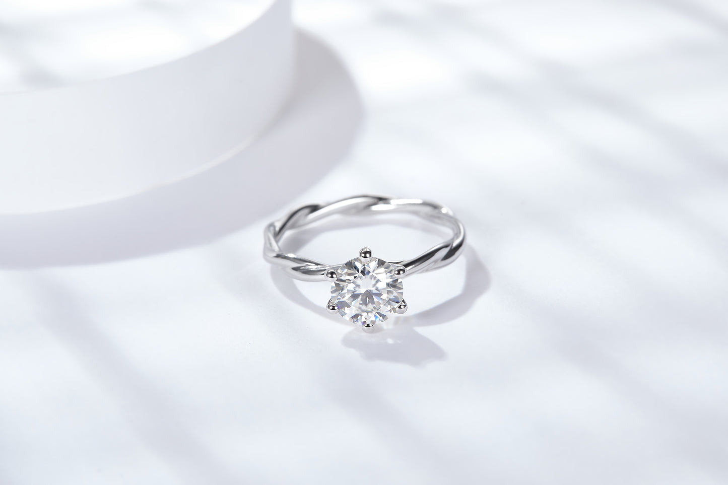 [TW] [NEW ARRIVAL][#Link 08] 1Carat Foliage ring  S925 Sterling Silver Moissanite Ring