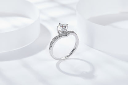 [TW] [NEW ARRIVAL][#Link 09] 2 Carat Princess Crown ring  S925 Sterling Silver Moissanite Ring