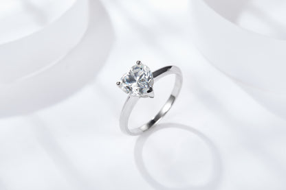 [TW] [#Link 34] 2 Carat S925 Sterling Silver Heart Shape Moissanite Ring