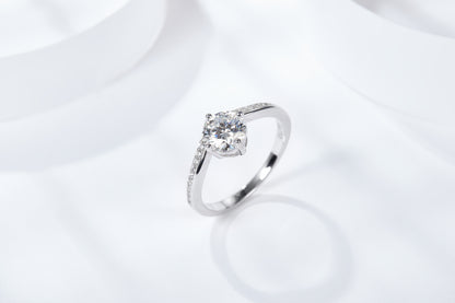 [TW] [NEW ARRIVAL][#Link 09] 2 Carat Princess Crown ring  S925 Sterling Silver Moissanite Ring