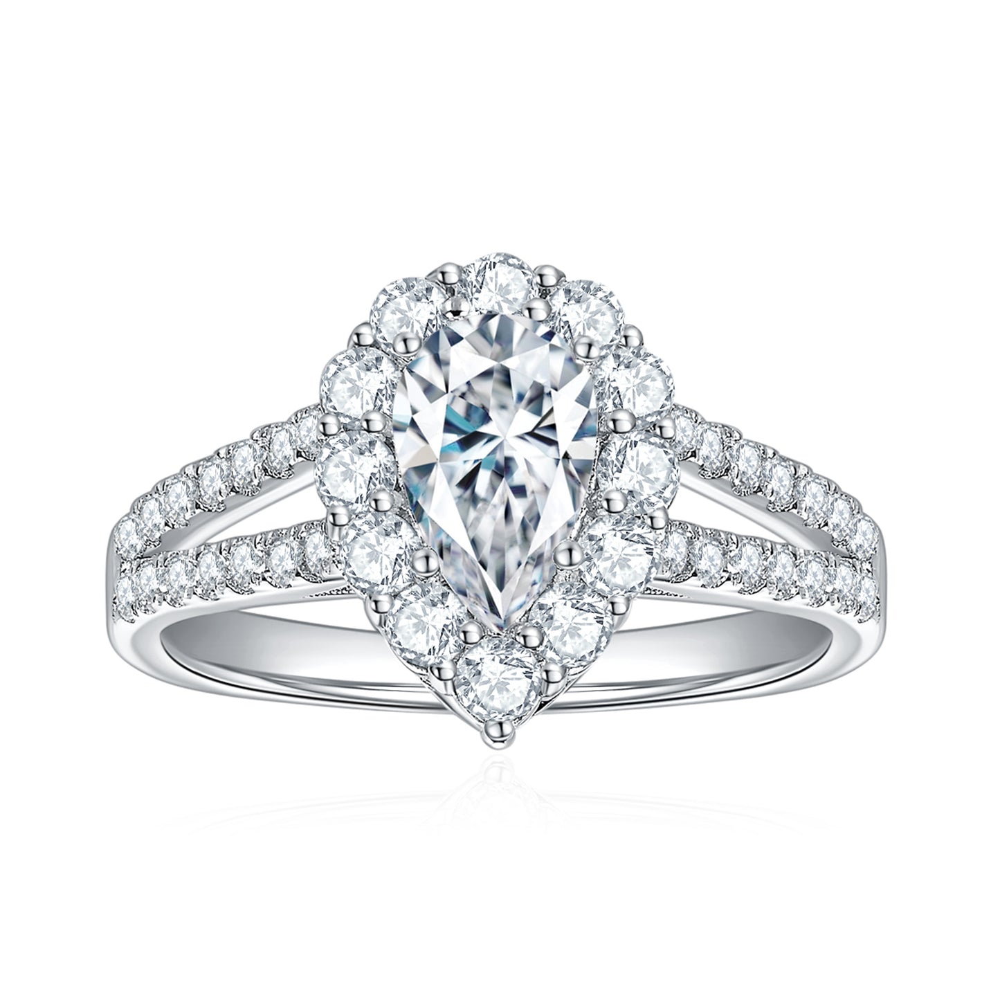 [TW] [#Link 36] 1 Carat Double Band S925 Sterling Silver Moissanite Ring