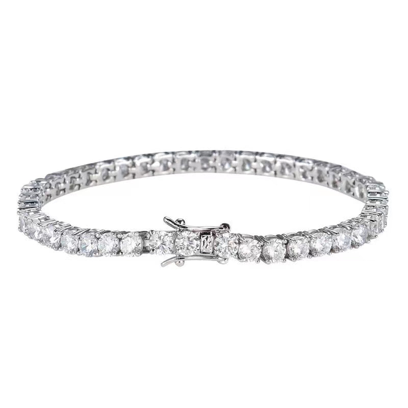 [TW] [#Link 76] 18cm S925 Sterling Silver Moissanite 5mm Bracelet