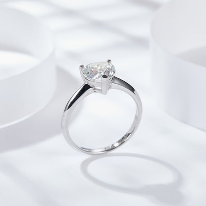 [TW] [#Link 34] 2 Carat S925 Sterling Silver Heart Shape Moissanite Ring