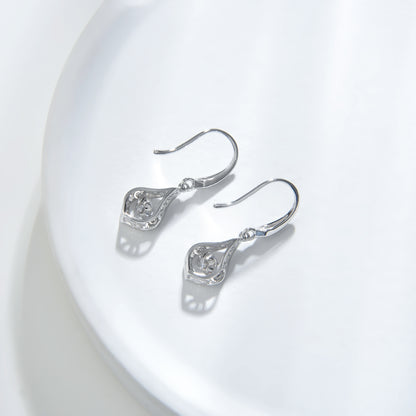 [TW] [#Link 58] Fallen leaves Shape 0.3 Carat S925 Sterling Silver Mossanite Earrings