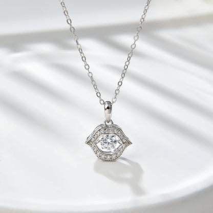 [TW] [#Link 68] Magic Eye Shape 0.5 Carat S925 Sterling Silver Mossanite Necklace