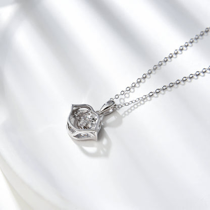 [TW] [#Link 68] Magic Eye Shape 0.5 Carat S925 Sterling Silver Mossanite Necklace