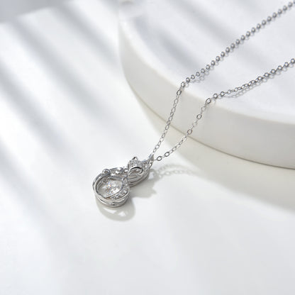 [TW] [#Link 52] Fox Shape 0.4 Carat S925 Sterling Silver Mossanite Necklace