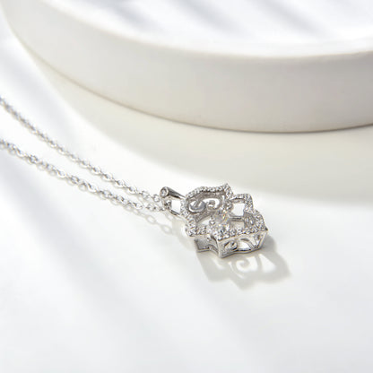 [TW] [#Link 56] Leaf Shape 0.5 Carat S925 Sterling Silver Mossanite Necklace