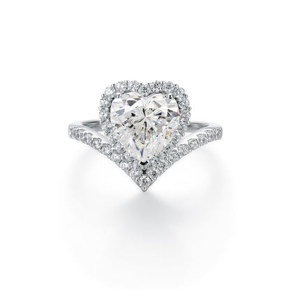 [TW] [#Link 17] 3 Carats Heart Ring S925 Sterling Silver Moissanite Ring