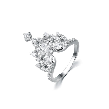 [TW] [#Link 01]  Crown Ring S925 Sterling Silver CZ Ring