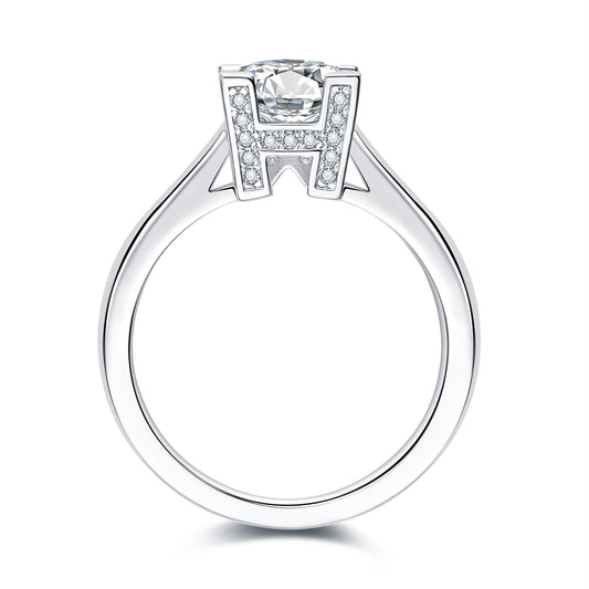 [TW] [NEW ARRIVAL][#Link 05] 2 Carat W&H S925 Sterling Silver Moissanite Ring