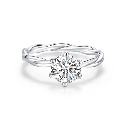 [TW] [NEW ARRIVAL][#Link 08] 1Carat Foliage ring  S925 Sterling Silver Moissanite Ring